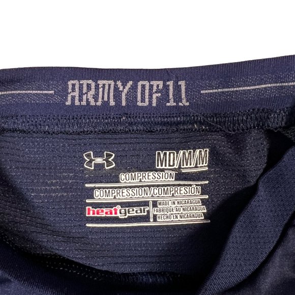 UNDER ARMOUR Shirt Kids Long Sleeve Crew Neck Athletic Fit Pullover Tee Blue Med - Picture 2 of 12